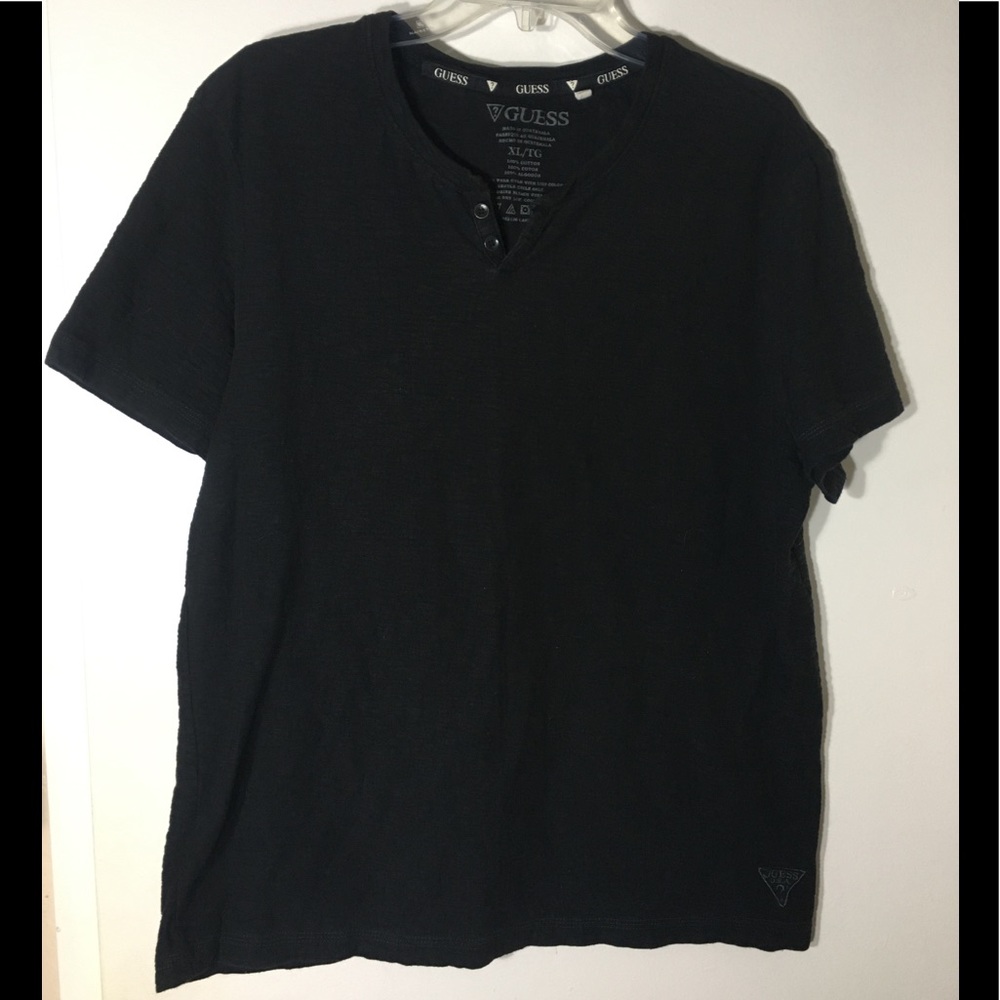 Guess Men’s Black X-Large V-neck T-Shirt